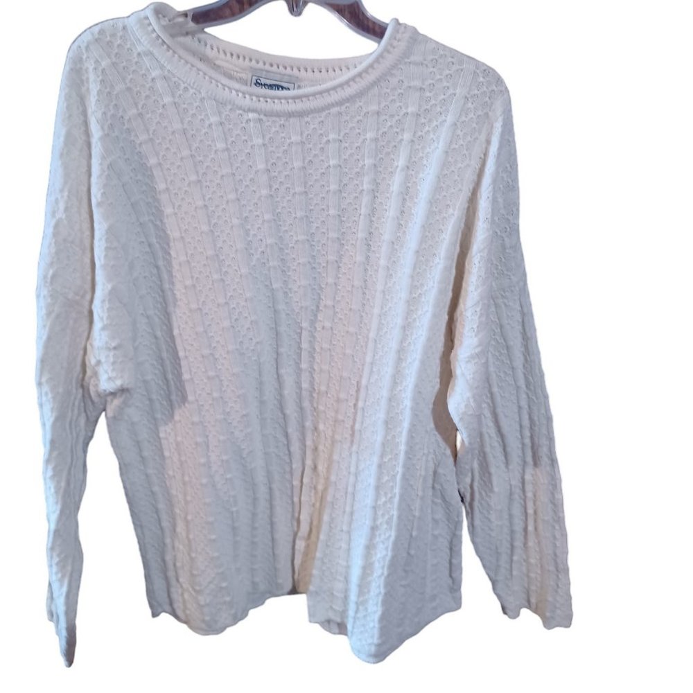 Sycamore Vintage Cable Knit Sweater Ivory